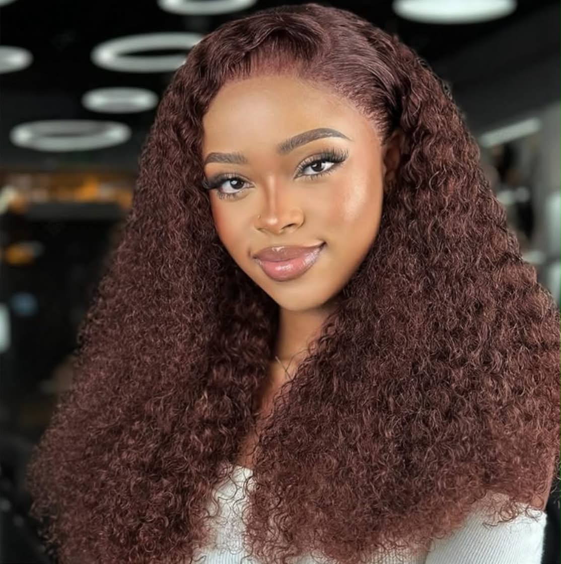 The Cocoa Curl - 18" Glueless HD Full Frontal Deep Wave Wig in Chocolate Brown