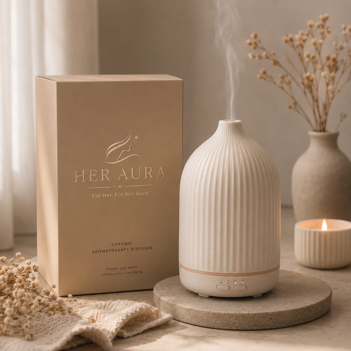 HER AURA Ceramic Aromatherapy Diffuser