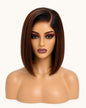 HER AURA Glueless Chocolate Bob Wig - 10 Inch 13x4 Comes in the Aura Box