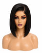 Glueless Jet Black Double Drawn Bob Wig - 10 Inch 13x4