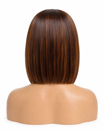HER AURA Glueless Chocolate Bob Wig - 10 Inch 13x4 Comes in the Aura Box