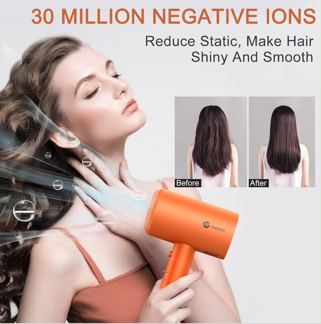 Professional 2000W Ionic Blow Dryer with 3 Attachmen
